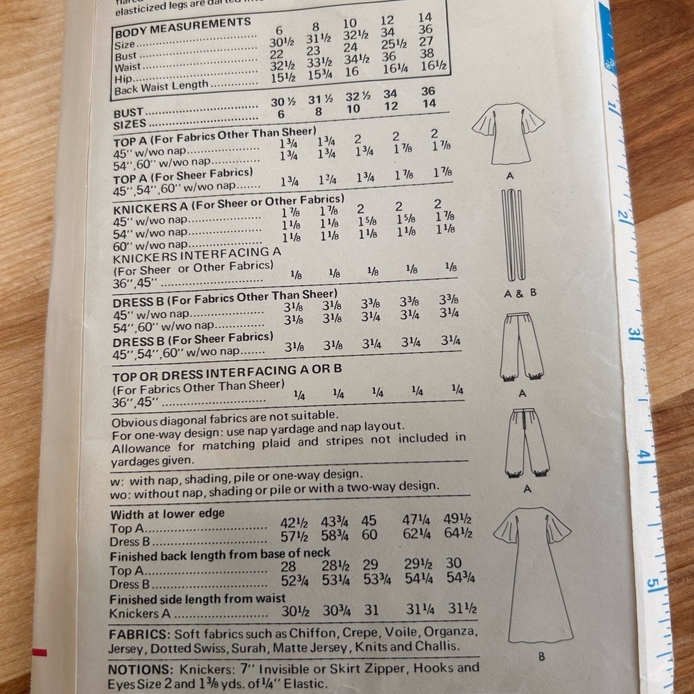 Rare vintage Butterick Pattern 6256 - size 10- tunic and culottes - Picture 4 of 8